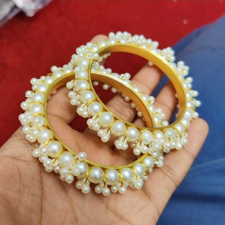 Simple Kangan Unique Pearl Kangan Set | Traditional Bangles for Wedding & Casual Wear ...