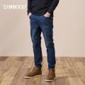 2021-Winter & Summer-New-Fleece-Lining-Jeans-Men-Slim-Fit-Tapered-Denim. 