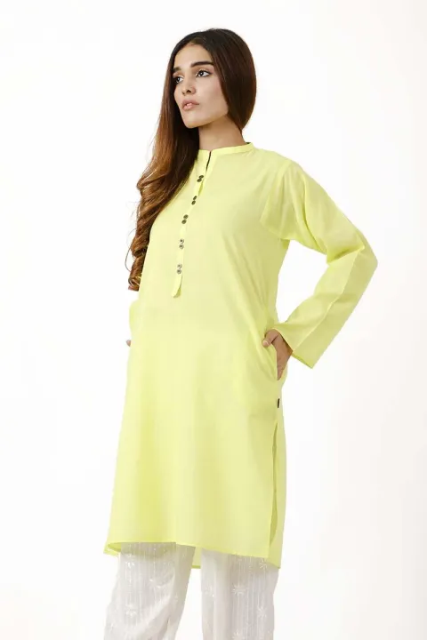 EGO%20Fall%20Collection%202019%20%20Simpleton%202.0%20%20Yellow%20Cotton%20Kurti%20For%20Women%20-%20Image%204