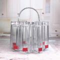 Decorative Stainless Steel Glass Holder for Kitchen Dining Table (8 Glass Stand). 