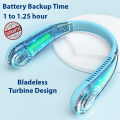 Dynamic Life Neck Hanging Fan, Portable Bladeless Headphone Neck Fan, Wearable Portable Neckband, Handheld Mini Air Cooler USB Rechargeable, Soundless Air Conditioner 360° Electric Wireless Summer Fan for Kitchen Home Outdoor Sports Office and Travel. 