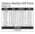 Sonex Non Stick Galaxy Marble coated 3 layer heavy weight Set 18pcs Random Colors (50161). 