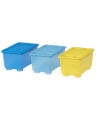 IKEA GLIS Box With Lid - Pink - Blue - White. 