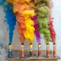 Pack of 5 Colorful Smoke Bombs for Parties and Events, Multi-Color Birthday Confetti, Unisex Party Decorations. 
