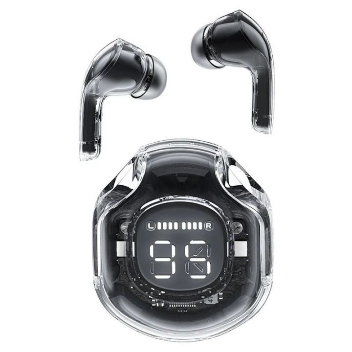 Ultrapods Pro True Wireless Earbuds with Display Transparent Design, Bluetooth 5.3 Water Proof | Ultrapods Pro Transparent TWS