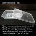 High Quality Disposable Containers with Lid - 500ml. 