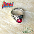 Turkish Stylish Stone Ring | Silver Red Nug Ring | Turkish Design Rings For Men and Boys Fashion | SoghatePakistan. 