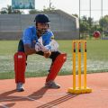 Heavy Plastic Cricket Stump Set 3 Wickets, 1 Stand, 2 Bails for Indoor Outdoor Cricket Use, Plastic Full Size Cricket Wicket Set, Cricket Wicket, Plastic Wickets, Cricket Plastic Stumps. 