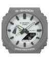 Casio G Shock GA 2100 Series Mens Shock Resistance/Carbon Core Guard Structure Round Grey Carbon/Bio-Based Resin Case Analog-Digital World Time, Stop Watch, Timer, Alarm, LED Light, Calendar, Multi-Function Grey Bio-Based Resin Strap Watch-GA-2100HD-8ADR. 