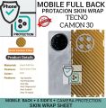Tecno Camon 30 BACK 360 premium Protection Skin Wrap full cover Premium Quality paper skin wrap sheet for tecno Camon 30. 