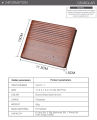 Superman Ruoias Fashion Geometry Stripe Embossing Leather Wallet Two-fold Leather Multiple Card Slots Card Holder Coin Purse. 