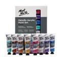 Mont Marte Metallic Acrylic Paint Intro Set 8pc x 18ml. 