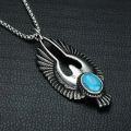 Fashion Vintage Punk Animal Phoenix Bird Eagle Green White Stone Pendant Necklaces for Men Trend Party Jewelry Gifts. 