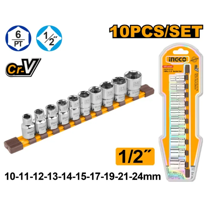ABST - Ingco HKTS12103 10 Pcs 1/2