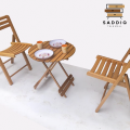 Portable High Quality wooden folding Set 2 Chairs and 1 Table/Outdoor Picnic Solid Wooden folding Set 2 Chairs and 1 Table. 