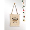[Bisa cod // Use zipper] Korean women's aesthetic orginal Vintage tote bag 1/large size // screen printing neat // cheap tote bag // Totebag aesthetic zipper Korea [UCI store] 8QRR. 