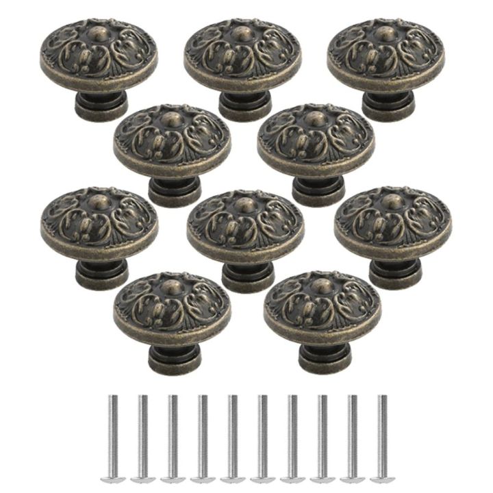 Antique Brass Bathroom Pulls Bronze Single Hole Closet Door Knoks Solid ...