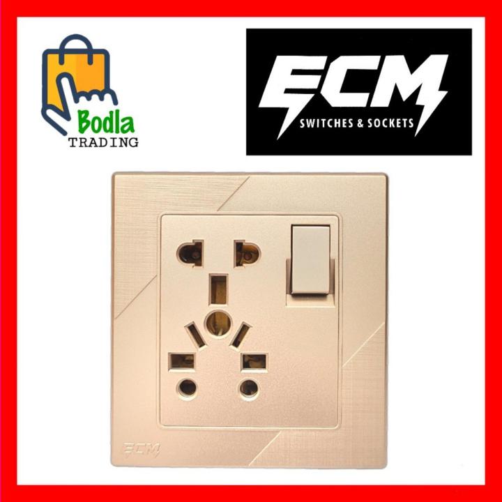 Universal Multi Plug 5in1 China Fitting Sheet China Switch Board- ECM Metal Series