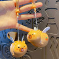 SF Cartoon Fly Capybara Key Ring Creative keychain Elastic Retractable Pull Key Chain Small Gift Small Charm. 