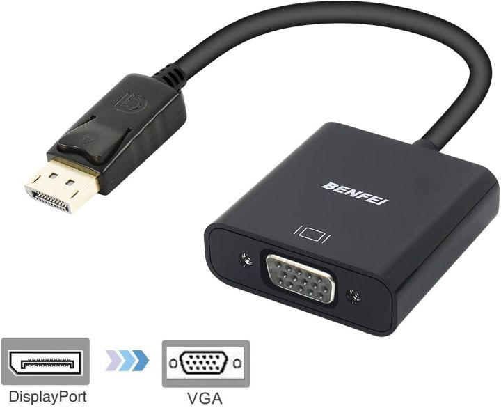 BENFEI%20DisplayPort%20to%20VGA%20Gold-Plated%20DP%20to%20VGA%20Adapter%20(Male%20to%20Female)%20-%20Image%203