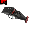 Rear Wheel Big Tail Fender Mudguard Universal  Tail Brake With Light License Plate Holder Dual Light Mode Braking Light And Normal Light, Universal Compatiblity With Reflector Red For Ybr, Derbi, Beneli GS 150 etc. 