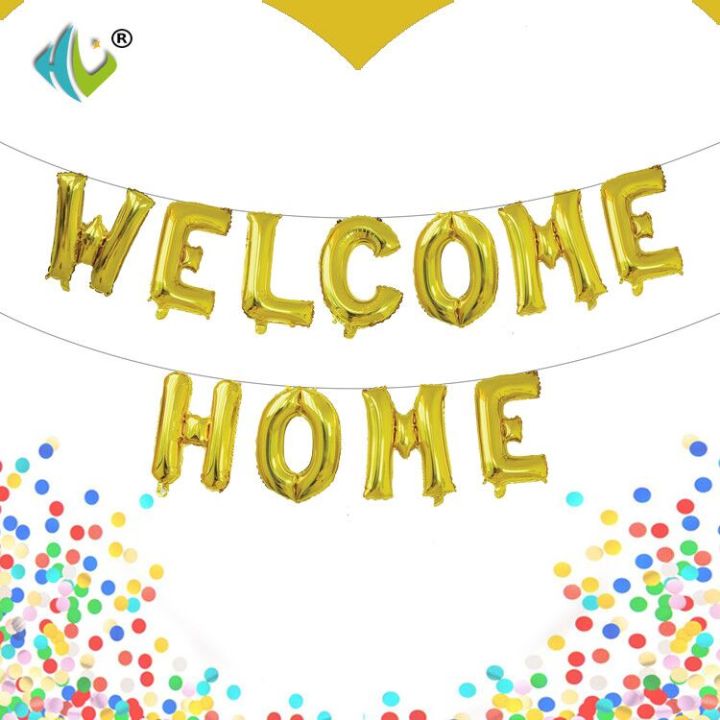 Welcome Home Foil Balloons Alphabets Decoration Set for Welcome Parties Decorations Welcome Home Foil Balloon (16inch)