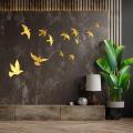Golden Mirror Acrylic Birds Wall Decor Living room Sofa TV background decoration - Sigma Gift Center. 