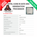 i5 3470 3rd generation Processor for Seamless Computing Performance Gaming Rendering CPU. 
