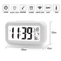 Automatic Night Glow Smart Light-Activated Sensor Bedside Digital Snooze Alarm Clock with Date, Temperature Display, by Bravodeal (White). 