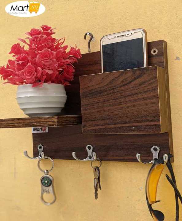 Wall Mounted Key Rack Hanging Stand Key Holder Keychain Rack