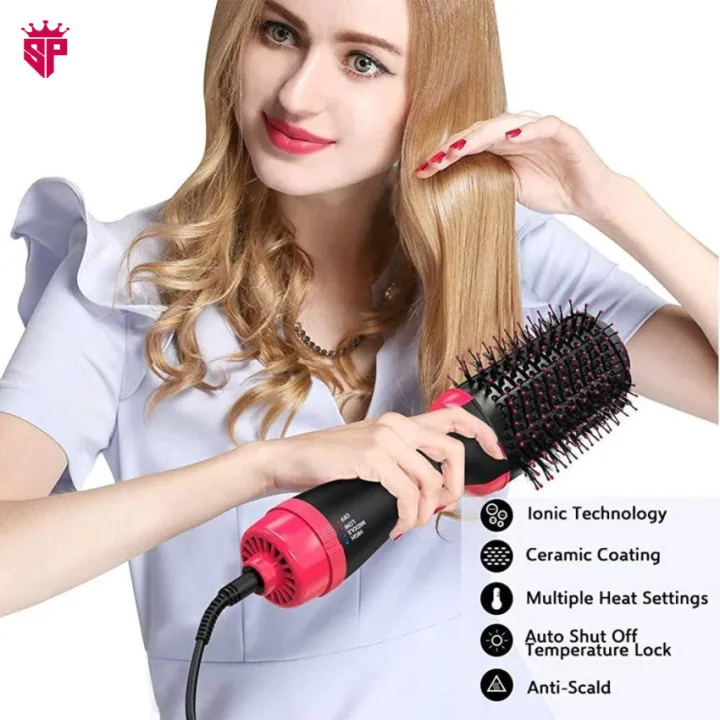Hair Dryer Brush 3-in-1 Hot Air Brush Hair Styling Machine Brush for Women Fast Drying Styling Straightening Curling Hair Brush Set Suitable for All Hair Types