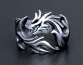 Korean Style Domineering Personalized Dragon Ring Men's Dragon Pattern Ring Fashion Retro Alloy Ring Trendy Men's Punk Jewelry. 