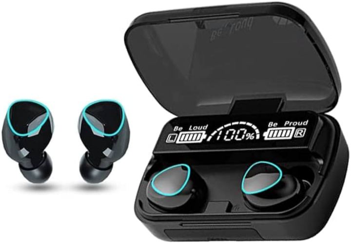 M10 Airpods _ with Super Sound Headphones with Built in Mic 10m Transmission & High Quality Touch Sensors True Stereo Charging Case Sport Headset for all Bluetooth Smart devices Bluetooth Wireless Earbuds