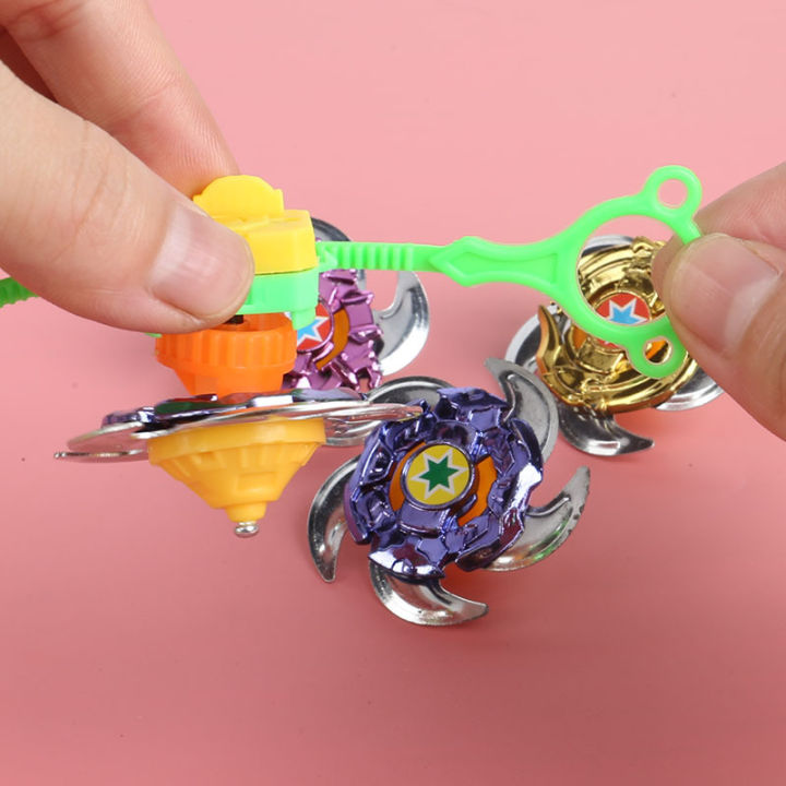 Classic Beyblade With Launcher Metal Blade Battle Spinning Toy - Mini Size Super Speed Spin Bey blade burst Be Blade Toys Set For Kids Boys Girls Baby Fun and Fighting