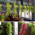 Artificial Plant Home Garden Wedding Decor Garden Wall Party Decoration Hanging Ivy Leaves Artificial Silk Flower Vine Artificial Green Plants. 