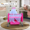 Baby Bed With Swing M7dx In Metal Frame Cot & Cradle With Stand Support & Mosquito Net. 