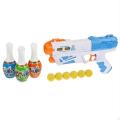 2 in 1 Water Shoot Gun with 3 Bowling Pins & 6 Soft Ball Bullet Toy Gun, Dual Function 6 Ball & Water Shoot Gun Toy - Shooting Gun Toys for Boys,Kids,Children - Multicolor. 