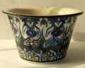 Blue Pottery Plant Pot Handmade/ Hand painted, Height: 3.5 Inches. 