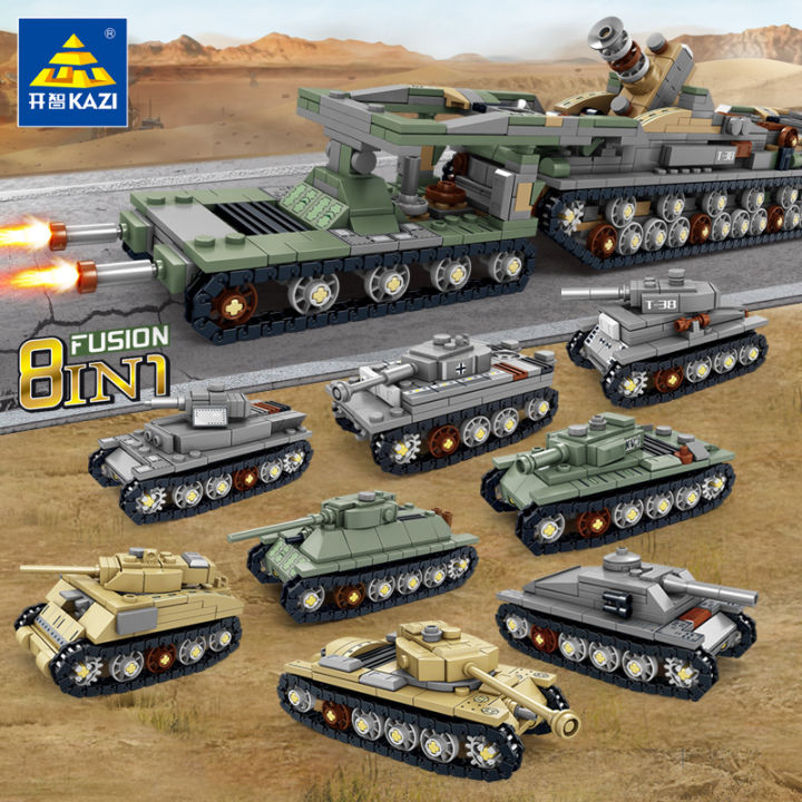 Kaizhi 82056 World War II Tank Compatible with LEGO Military Series Children's Educational Assembling Toys Building Blocks for Boys