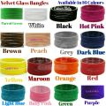 ( Pack of 20 ) Velvet Glass Bangles for girls and women, 20 sets in 20 colours each set include 12 pieces, Wedding package , velvet glass bangles box , gift box. 