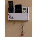Multi-Purpose Wall Mount Remote Holder Charging Stand, Mobile Dock, Key Chain Hanger Organizer. 