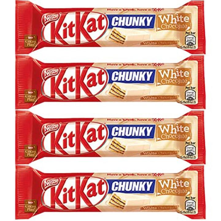 Kit Kat Chunky White Chocolate Bar, 40Gram - Pack of 4