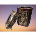 Luxury Stylish Dustbin and Tissue Set Unique Design-Set of 2. 