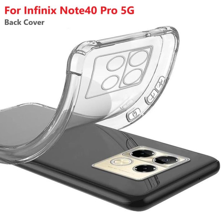 Infinix Note 40 Pro 5G Back Cover Bumper Transparent Soft Clear Silicon Jelly Back Case Imported