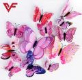 24 Pcs 3D Butterfly Wall Stickers Decoration Magnet Butterflies on the wall DIY Wallpaper 3D PVC. 