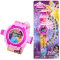 Princess Digital 24 Images Automatic Projector Toy Watch for Kids School Girls Disney Barbie Digital Wrist Watch. 