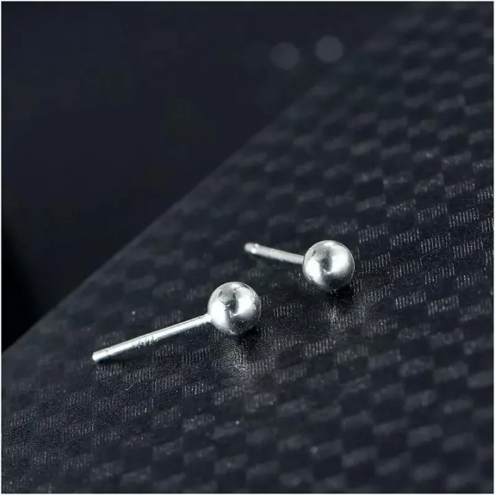 Silver%20Color%20Tops%20Stud%20Earings%20Fashion%20Small%20Beads%20-%20Image%202