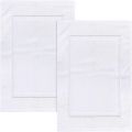 Utopia - Bath Mats Towels Cotton Banded Highly Absorbent and Machine Washable Shower Bathroom Floor Mat 21 x 34 Inches Pack of 2. 