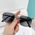 New Trendy Double Beam Men's Sunglasses Summer Fashion Simple Square Metal Sunglasses. 