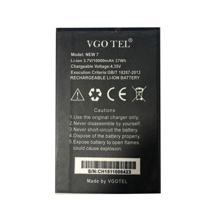 VGO Tel New 7 Replacement Battery 2500mAh High Performance Lithium Ion